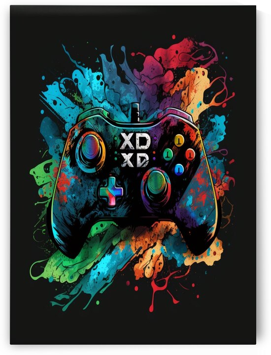 PS5 gamepad painting to decorate my room by Aroness