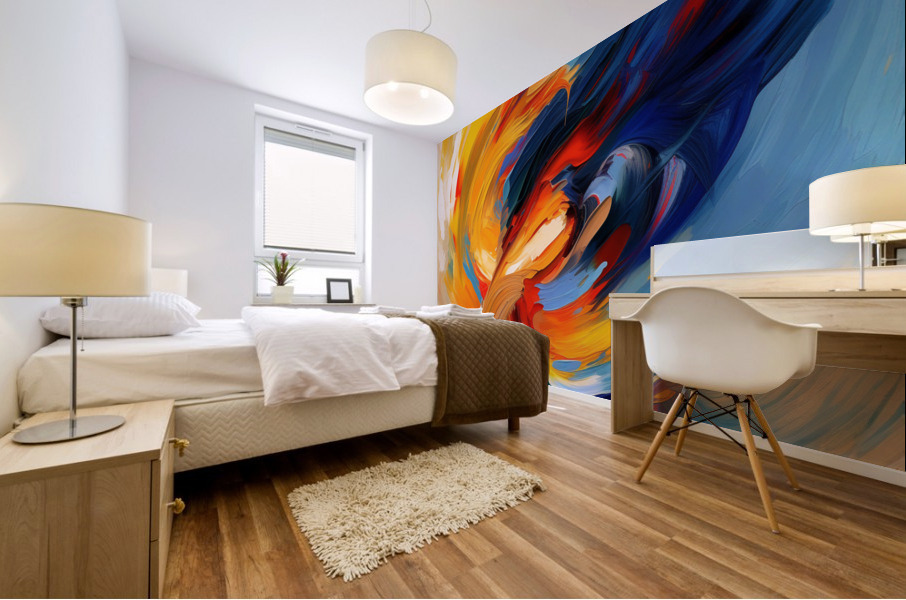 modern paint stain Mural print