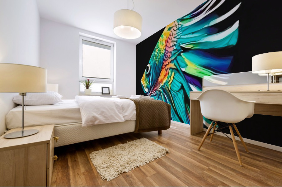 Beautiful modern fish Mural print
