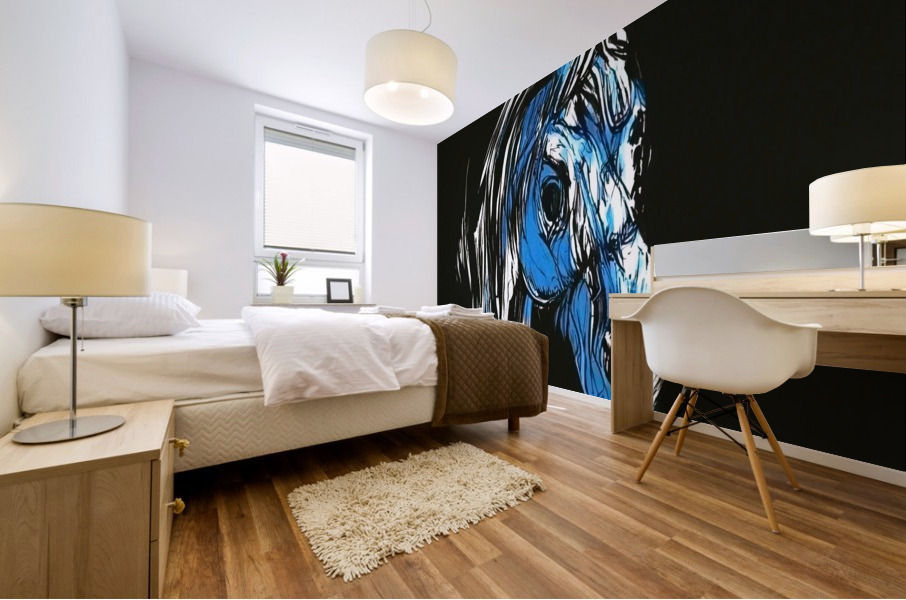The magic horse Mural print