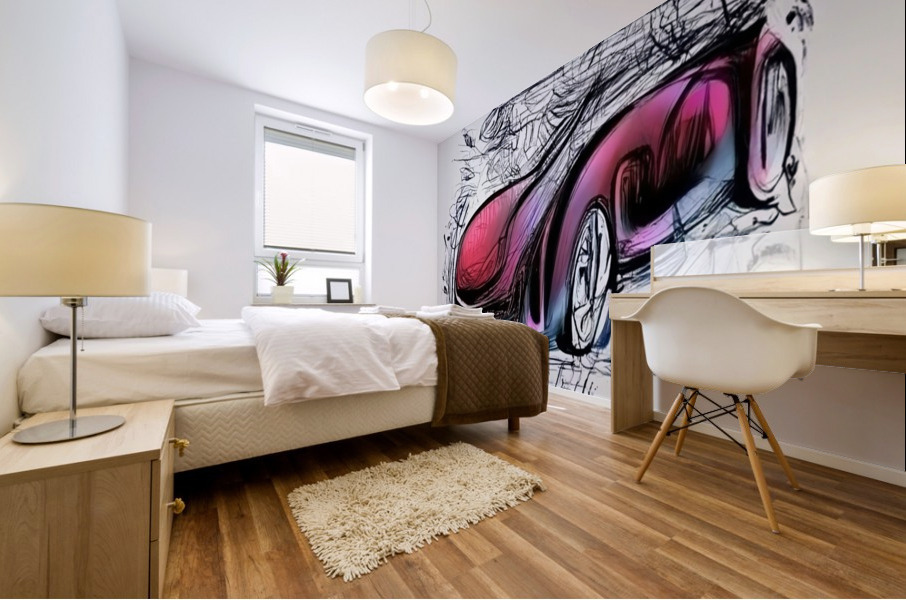 Modern car design Mural print