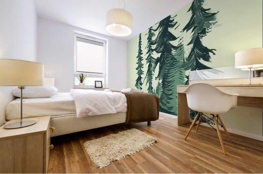 fir forest in the USA Mural print