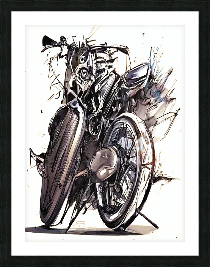 Motorcycle Print Poster Picture Frame print