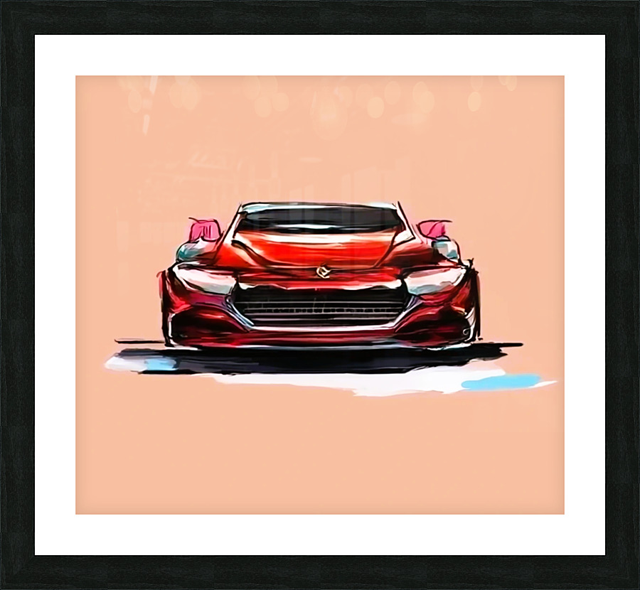 Modern car Picture Frame print