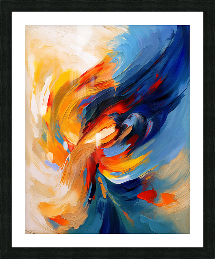 modern paint stain Picture Frame print