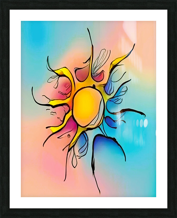 The Sun Wall Art Picture Frame print