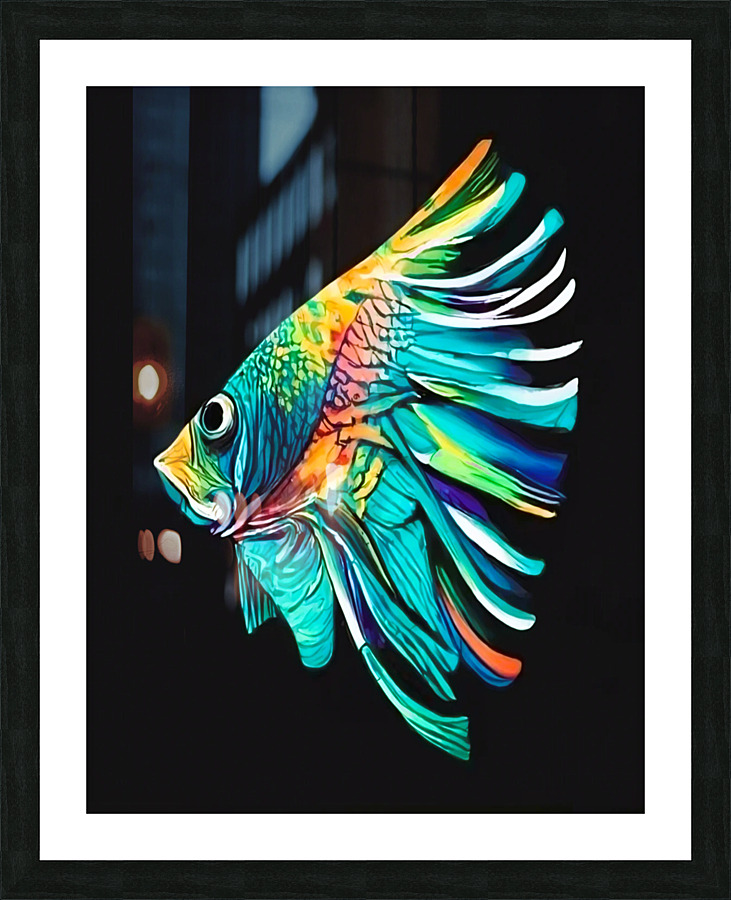 Beautiful modern fish Picture Frame print