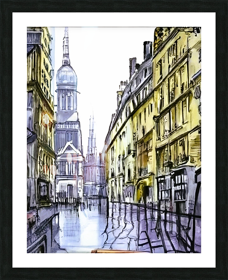 Modern painting for living room My city that I lo Picture Frame print