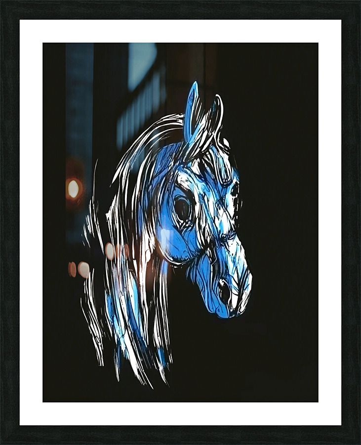 The magic horse Picture Frame print