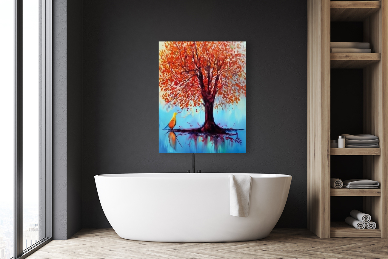 A tree and a bird Reproduction