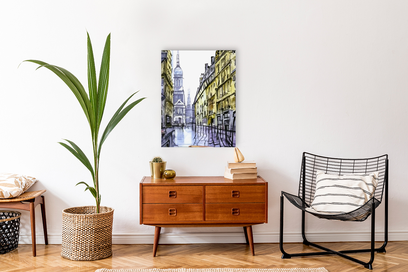 Modern painting for living room My city that I lo Reproduction