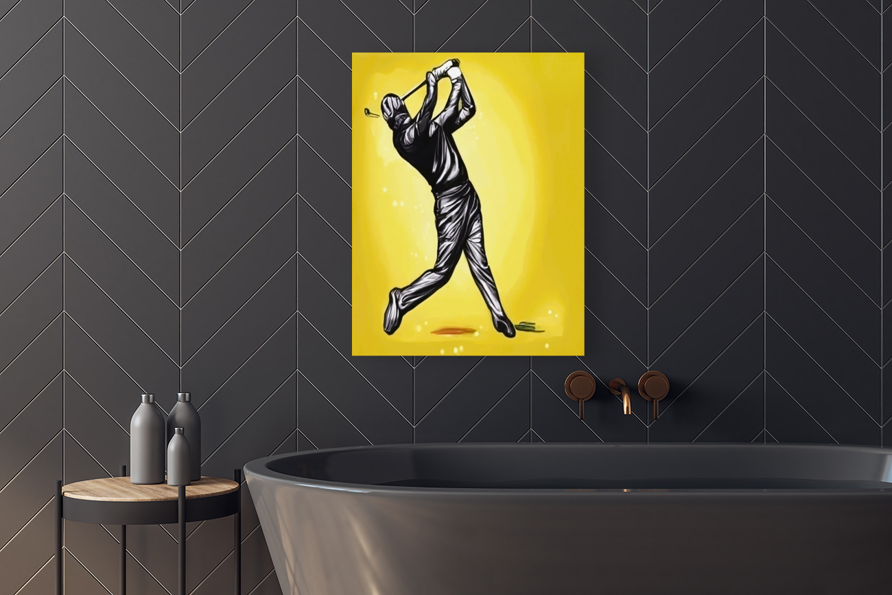 Modern golf player Reproduction