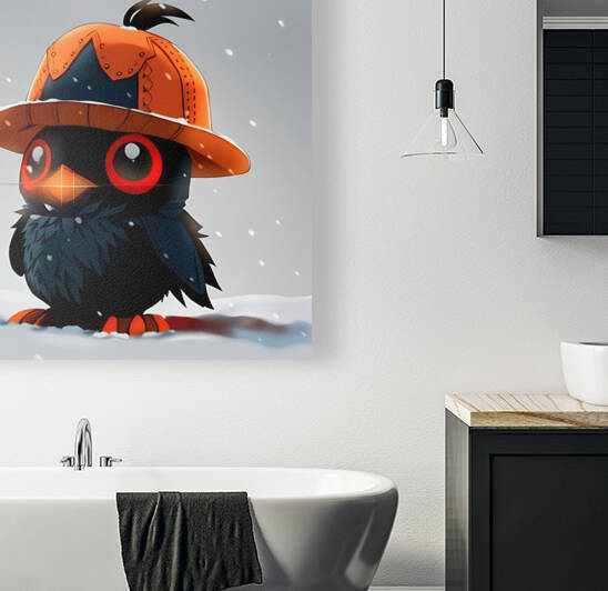 bird poster under the snow by Aroness