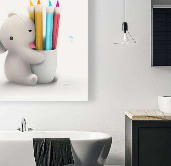 Poster for children s room with an elephant by Aroness