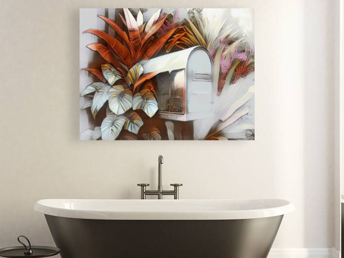 Modern decorative letterbox painting by Aroness