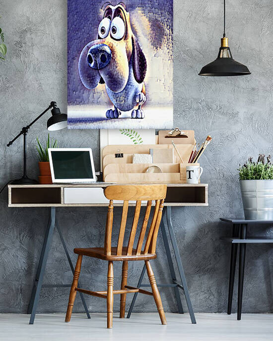 Modern Dog Painting by Aroness