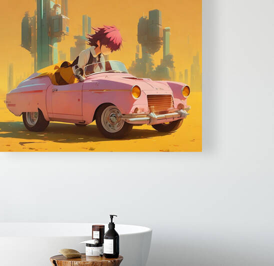 manga style modern painting for bedroom decoratio by Aroness