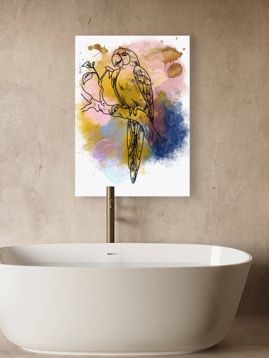 modern painting on canvas a parrot to decorate yo by Aroness