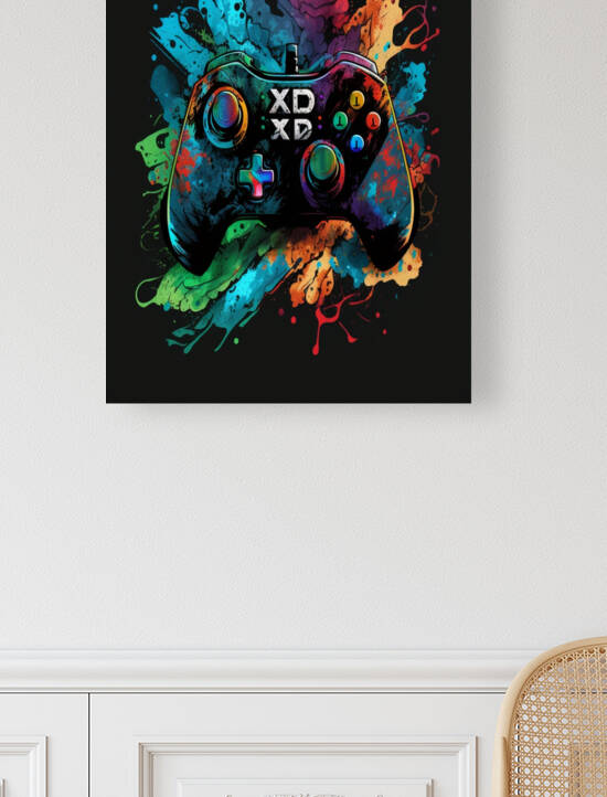 PS5 gamepad painting to decorate my room by Aroness