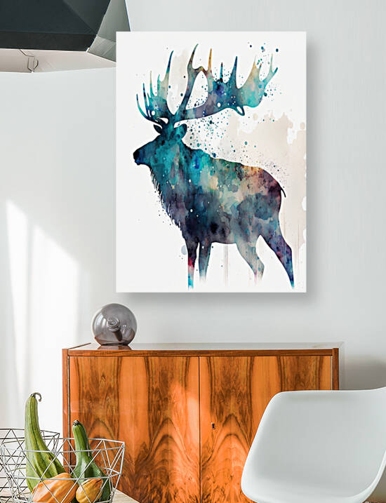 peinture  sur toile d elan moderne pour  decorer by Aroness