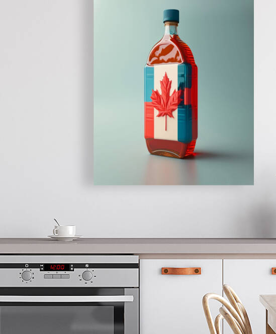 bottle painting on canvas and wood by Aroness