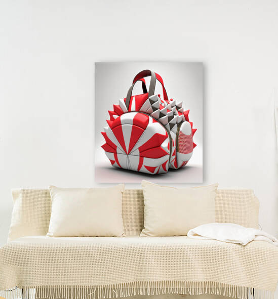 modern bag poster printed on canvas and wood by Aroness
