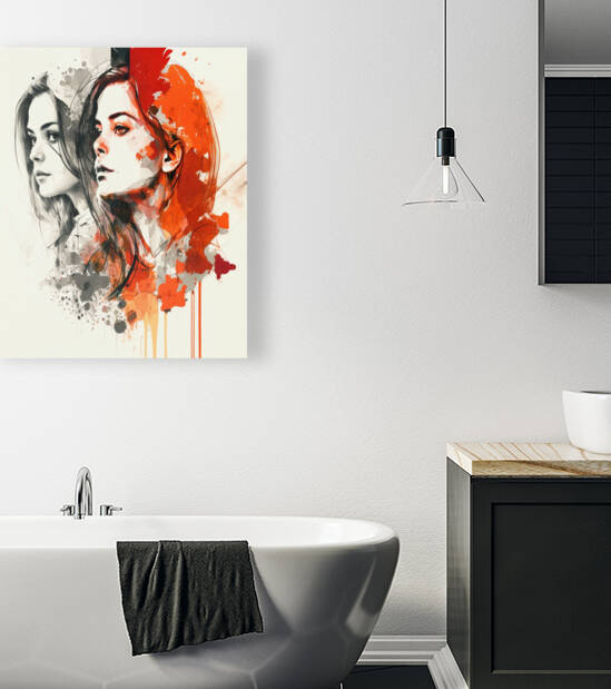 painting portrait of a woman for wall decoration. by Aroness