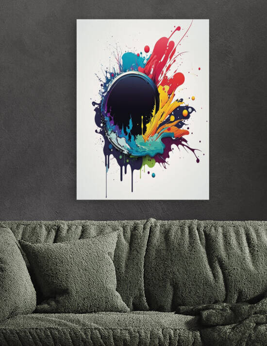 painting printed on canvas paint stains by Aroness