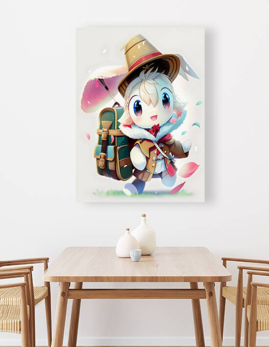 Painting of funny cartoon little girl by Aroness