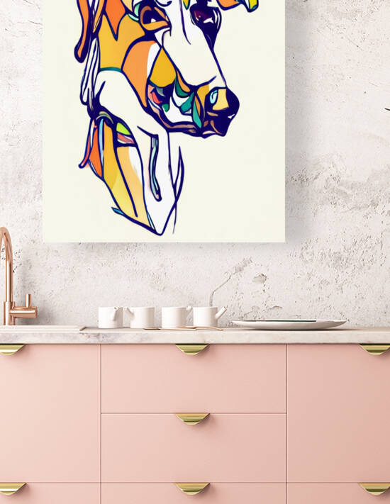 dog canvas painting to decorate my apartment by Aroness