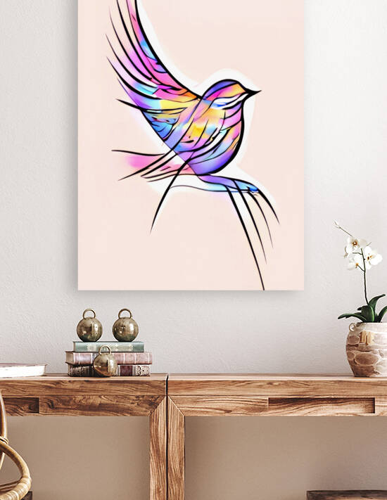 bird canvas painting to decorate my apartment by Aroness
