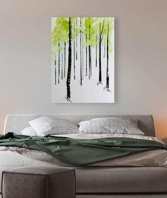 forest canvas painting to modernize my interior.j by Aroness