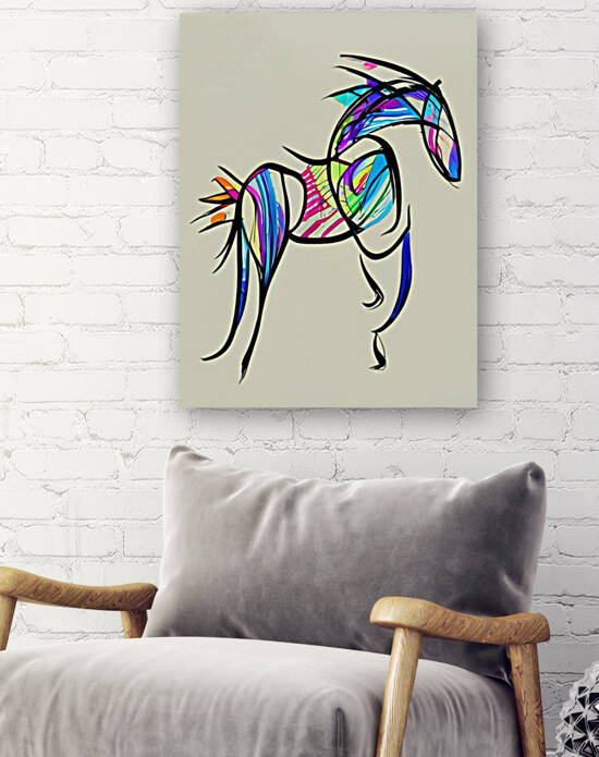 modern painting horse wall decoration by Aroness