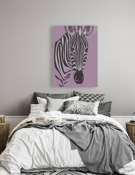modern zebra painting trendy wall art for bedroom by Aroness
