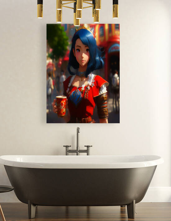 Trendy girl portrait painting for wall decoration by Aroness