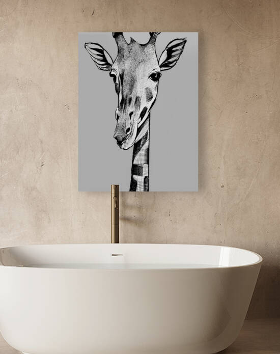 Modern Girafe Canvas Painting by Aroness
