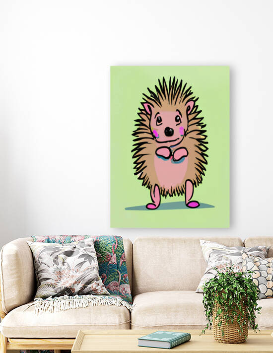 Hedgehog modern painting for apartment by Aroness