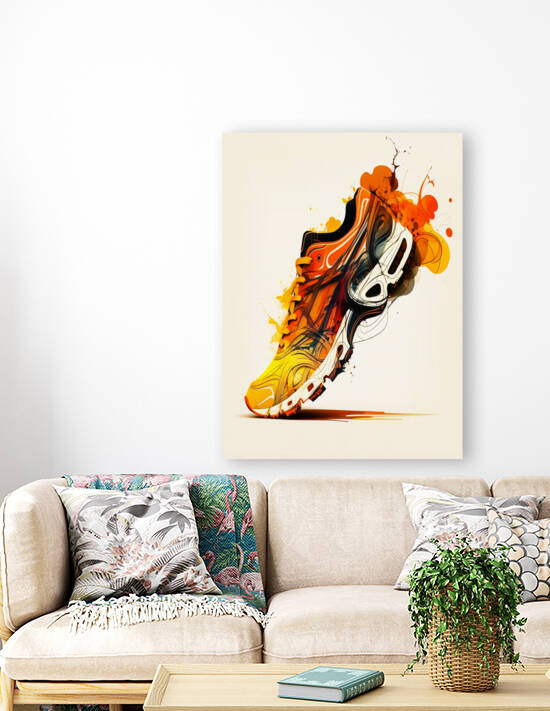 Modern canvas and wood painting for office and be by Aroness