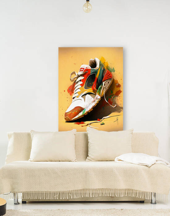 modern shoe painting for wall decor by Aroness