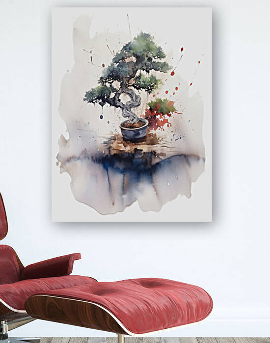 Modern wall art Bath painted on canvas for bedroom by Aroness