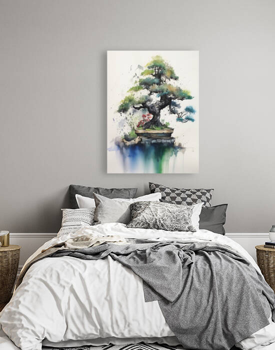 Modern canvas painting for living room Forest ima by Aroness