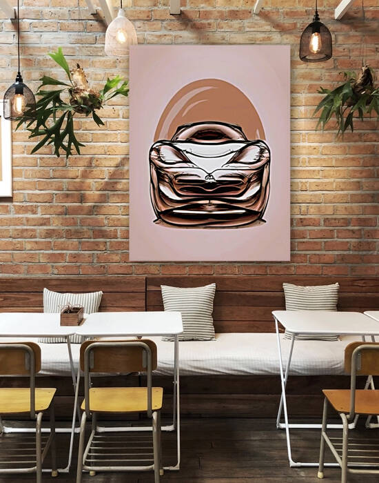 Colorful wall art and frame by Aroness