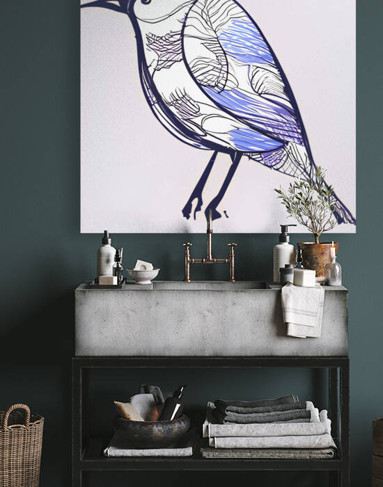 modern bird painting for bedroom and living room. by Aroness