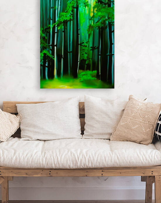 modern forest painting for  apartement by Aroness