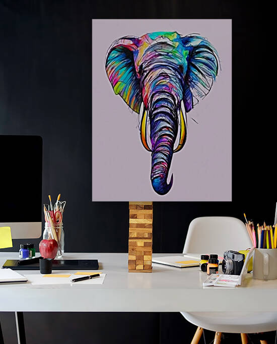 modern elephant painting by Aroness
