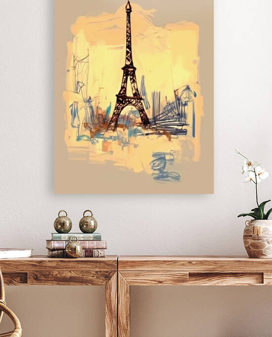 The Eiffel Tower Paris Modern art for living room by Aroness
