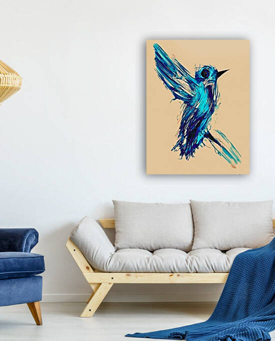 Painting bird in the forest by Aroness