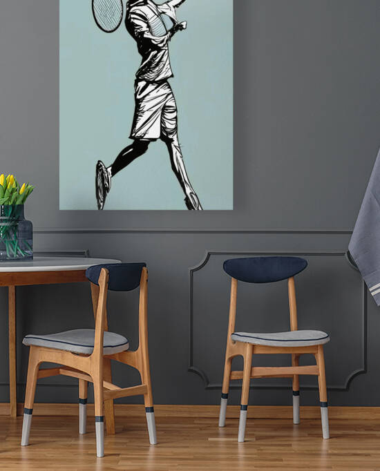 Modern art painting tennis player by Aroness