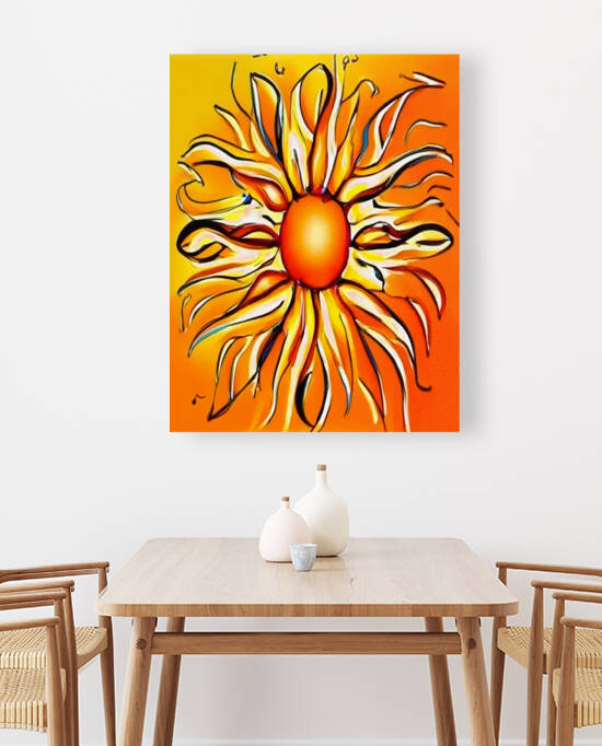 modern painting the beautiful sun by Aroness
