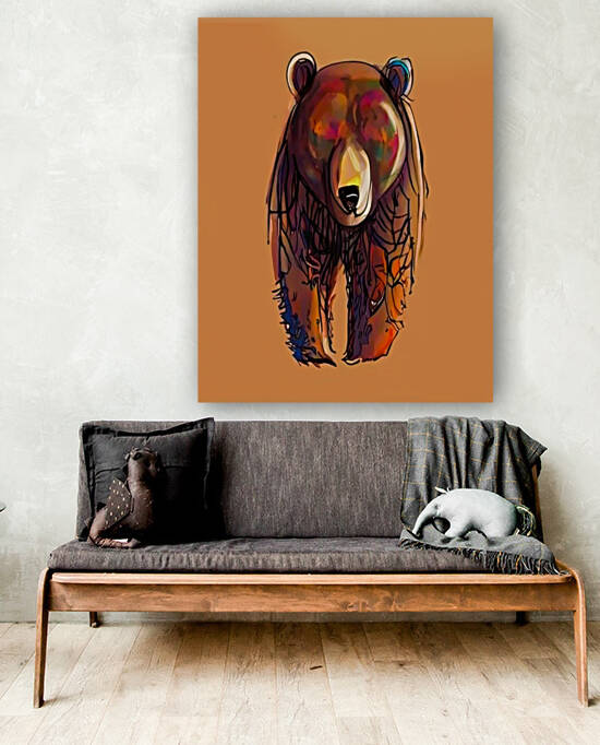 Brown bear in the American forest by Aroness